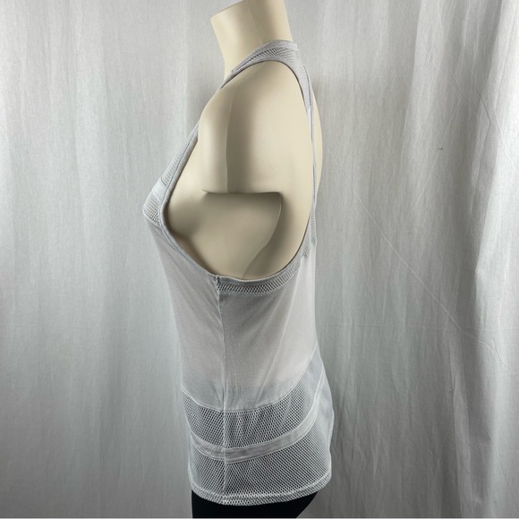 Alo Yoga Ella Mesh-Panel Sport Tank, Vapor Gray S - Picture 5 of 9
